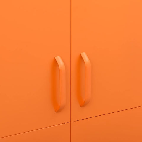 vidaXL Wardrobe Orange 90x50x180 cm Steel