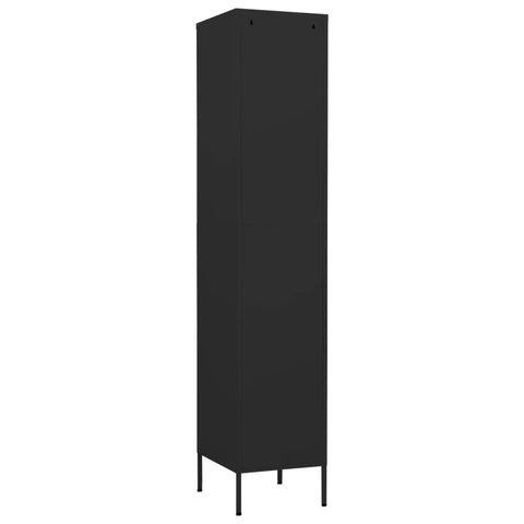 vidaXL Locker Cabinet Black 35x46x180 cm Steel