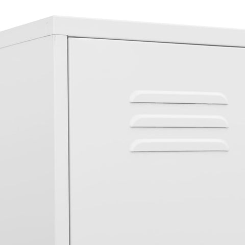 vidaXL Locker Cabinet White 35x46x180 cm Steel