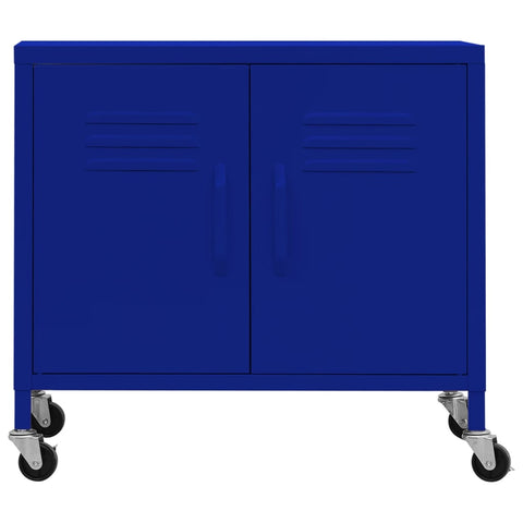 vidaXL Storage Cabinet Navy Blue 60x35x56 cm Steel