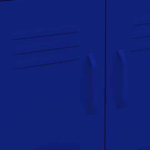 vidaXL Storage Cabinet Navy Blue 60x35x56 cm Steel