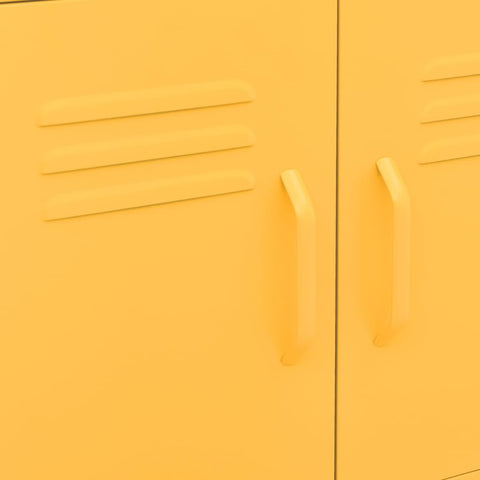 vidaXL Storage Cabinet Mustard Yellow 60x35x56 cm Steel