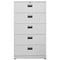vidaXL Filing Cabinet Light Grey 90x46x164 cm Steel