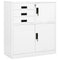vidaXL Office Cabinet White 90x40x102 cm Steel