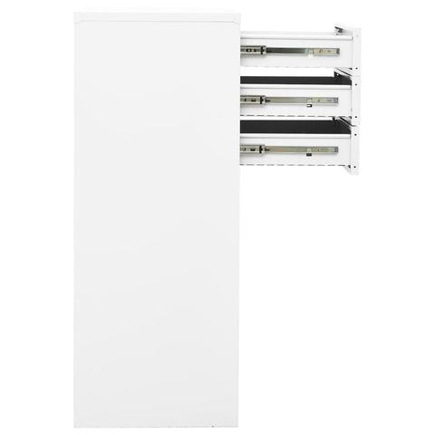 vidaXL Office Cabinet White 90x40x102 cm Steel
