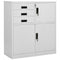 vidaXL Office Cabinet Light Grey 90x40x102 cm Steel