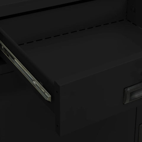 vidaXL Office Cabinet Black 90x40x102 cm Steel