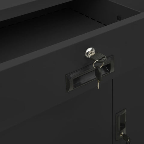 vidaXL Office Cabinet Anthracite 90x40x102 cm Steel