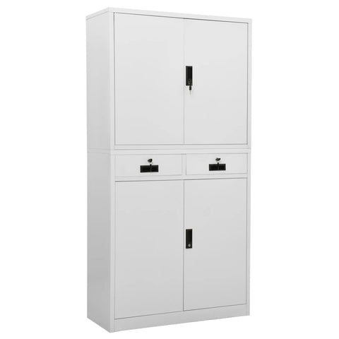 vidaXL Office Cabinet Light Grey 90x40x180 cm Steel