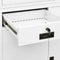 vidaXL Office Cabinet White 90x40x180 cm Steel and Tempered Glass