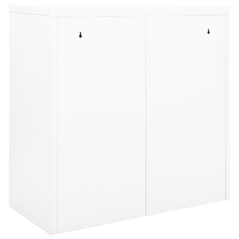 vidaXL Sliding Door Cabinet White 90x40x90 cm Steel