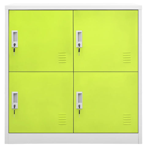 vidaXL Locker Cabinet Light Grey and Green 90x45x92.5 cm Steel