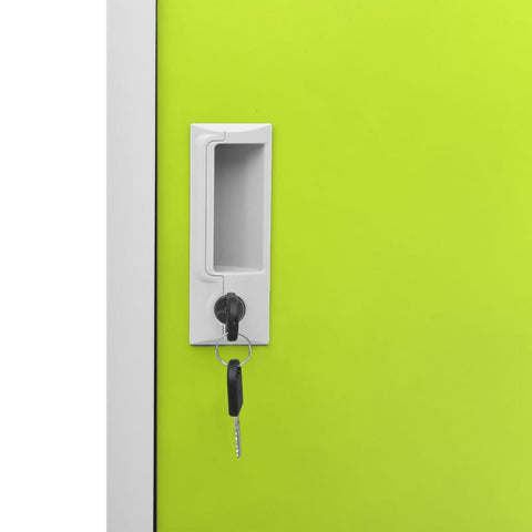 vidaXL Locker Cabinet Light Grey and Green 90x45x92.5 cm Steel