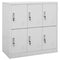 vidaXL Locker Cabinet Light Grey 90x45x92.5 cm Steel