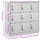 vidaXL Locker Cabinet Light Grey 90x45x92.5 cm Steel