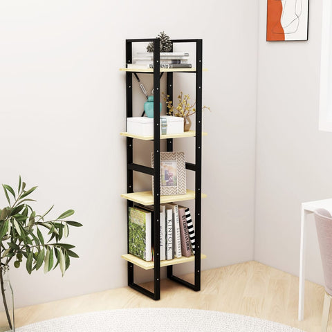 vidaXL 4-Tier Book Cabinet 40x30x140 cm Solid Pine Wood