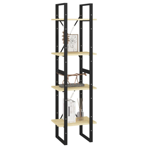 vidaXL 4-Tier Book Cabinet 40x30x140 cm Solid Pine Wood