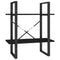 vidaXL 2-Tier Book Cabinet Black 60x30x70 cm Solid Pine Wood