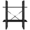 vidaXL 2-Tier Book Cabinet Black 60x30x70 cm Solid Pine Wood