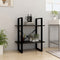 vidaXL 2-Tier Book Cabinet Black 60x30x70 cm Solid Pine Wood