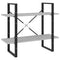 vidaXL 2-Tier Book Cabinet Concrete Grey 80x30x70 cm Engineered Wood