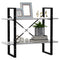 vidaXL 2-Tier Book Cabinet Concrete Grey 80x30x70 cm Engineered Wood