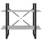 vidaXL 2-Tier Book Cabinet Concrete Grey 80x30x70 cm Engineered Wood