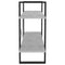 vidaXL 2-Tier Book Cabinet Concrete Grey 100x30x70 cm Engineered Wood