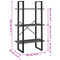 vidaXL Storage Shelf Grey 60x30x105 cm Solid Pine Wood