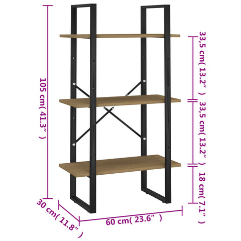 vidaXL Storage Shelf 60x30x105 cm Solid Pine Wood