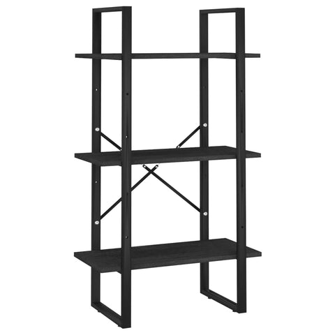 vidaXL Storage Shelf Black 60x30x105 cm Solid Pine Wood