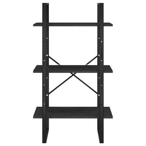 vidaXL Storage Shelf Black 60x30x105 cm Solid Pine Wood