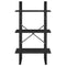 vidaXL Storage Shelf Black 60x30x105 cm Solid Pine Wood