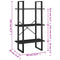 vidaXL Storage Shelf Black 60x30x105 cm Solid Pine Wood