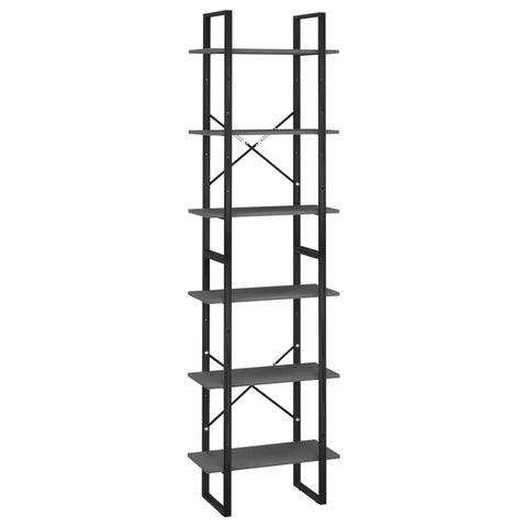 vidaXL Storage Shelf Grey 60x30x210 cm Engineered Wood