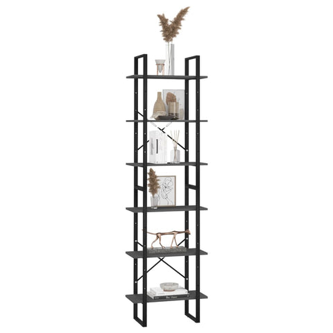 vidaXL Storage Shelf Grey 60x30x210 cm Engineered Wood