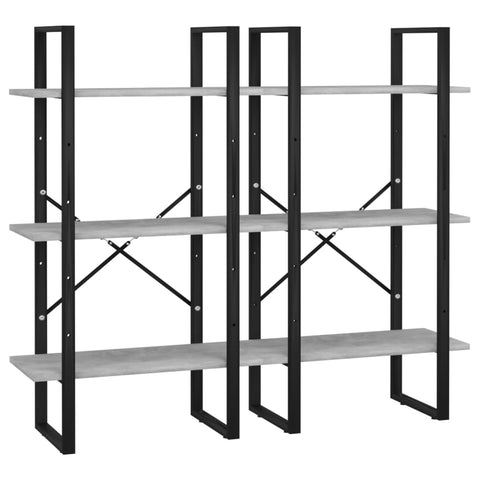 vidaXL Storage Shelf Concrete Grey 60x30x210cm Engineered Wood