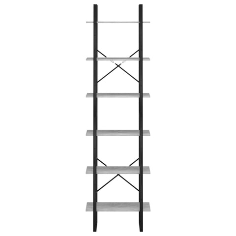 vidaXL Storage Shelf Concrete Grey 60x30x210cm Engineered Wood