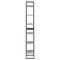 vidaXL Storage Shelf Concrete Grey 60x30x210cm Engineered Wood