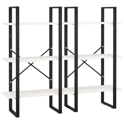 vidaXL Storage Shelf White 60x30x210 cm Solid Wood Pine