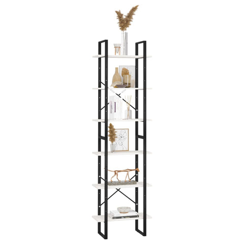 vidaXL Storage Shelf White 60x30x210 cm Solid Wood Pine