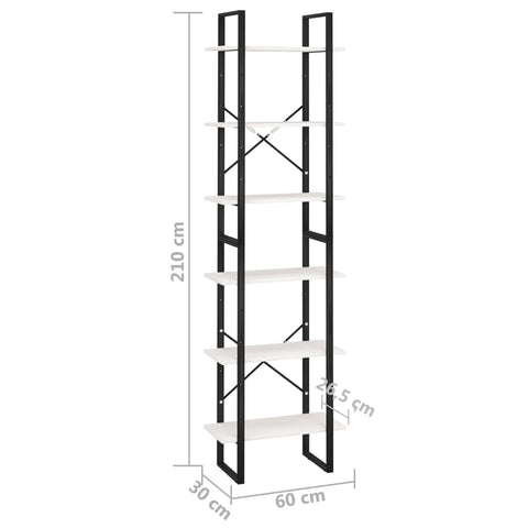 vidaXL Storage Shelf White 60x30x210 cm Solid Wood Pine