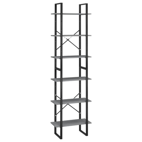 vidaXL Storage Shelf Grey 60x30x210 cm Solid Wood Pine