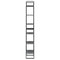 vidaXL Storage Shelf Grey 60x30x210 cm Solid Wood Pine