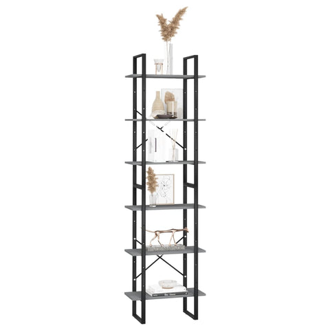 vidaXL Storage Shelf Grey 60x30x210 cm Solid Wood Pine