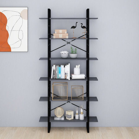 vidaXL High Cabinet Grey 100x30x210 cm Solid Pine Wood