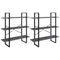 vidaXL High Cabinet Grey 100x30x210 cm Solid Pine Wood