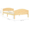 vidaXL Bed Frame without Mattress Solid Pine Wood 120x200cm
