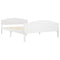vidaXL Bed Frame without Mattress White Solid Pine Wood 140x200cm