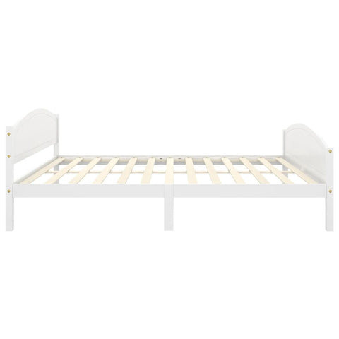 vidaXL Bed Frame without Mattress White Solid Pine Wood 140x200cm
